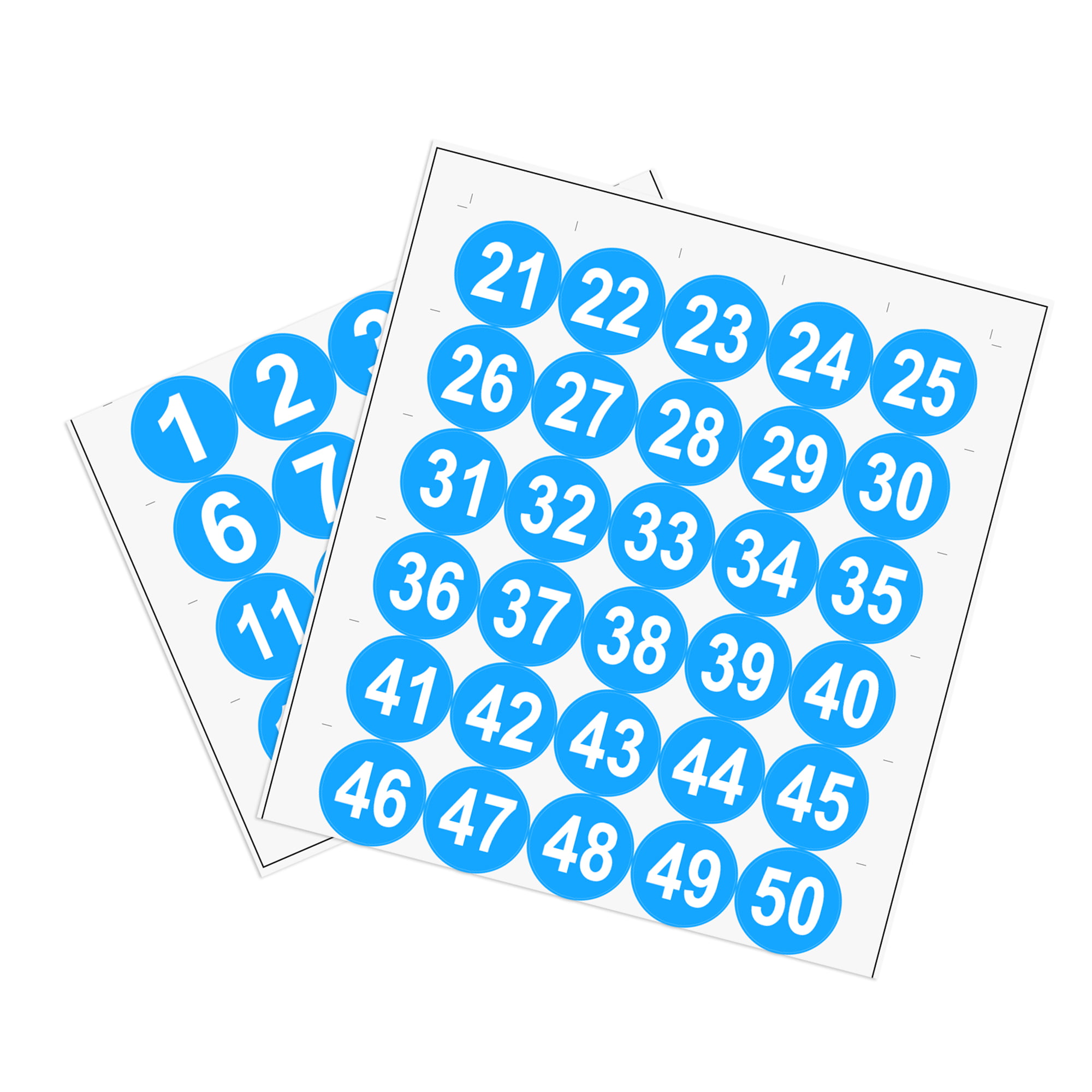 Labels Number Stickers 1-50  Numbers Stickers Waterproof