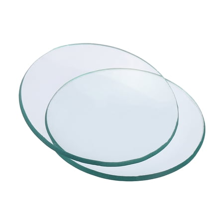 Uxcell 50mm Diameter Watch Glass, 10 Pack Beaker Cover Smooth Edges Chamfered Arc for Laboratory, Transparent