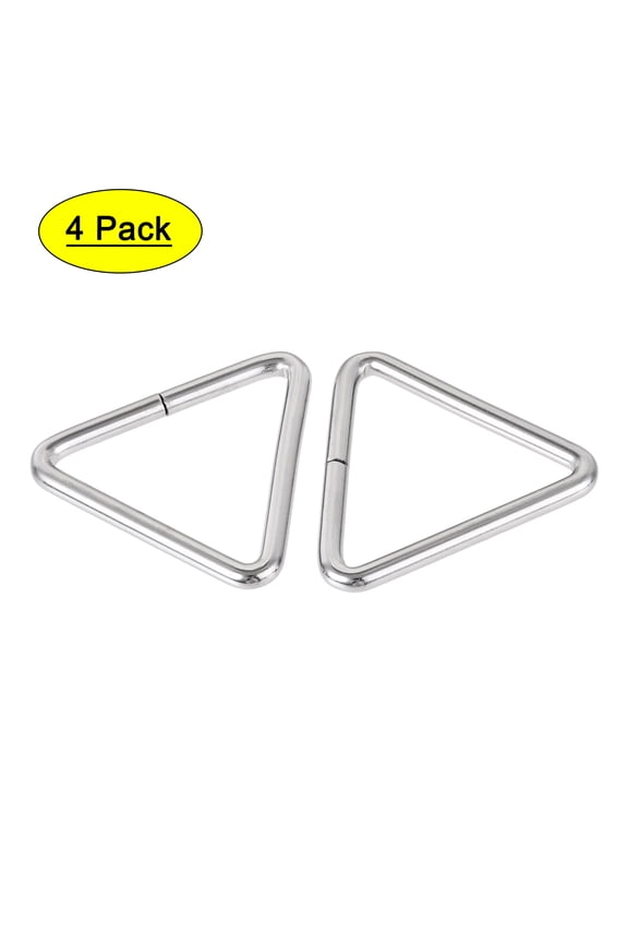 50mm Inner Width Metal Triangle Ring Buckle 4 Pack