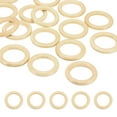 thumbnail image 1 of Uxcell 50mm Natural Wooden Rings, 50 Pack Wood Ring Round Linking Rings Wood Loop Circle for Craft, Wood Color, 1 of 8