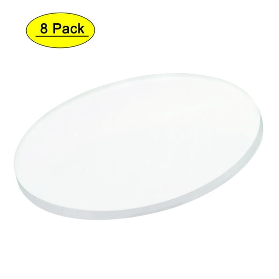 Uxcell 50mm OD 2mm Thick Round Silicone Rubber Solid Gasket Sheet White 8 Count