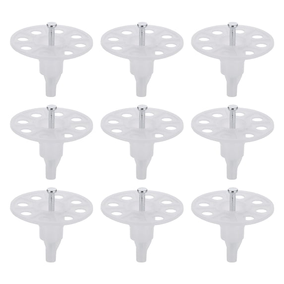 Uxcell 50mm Perforated Insulation Pins, 50 Set Insulating Nails Wall Plug Plastic Expansion Bolts for Fixing Foam Board