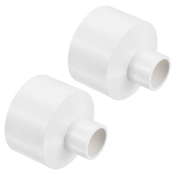Uxcell ID Reducer Pipe Fitting Straight Adapter Connector, White 50mm to 20mm 2