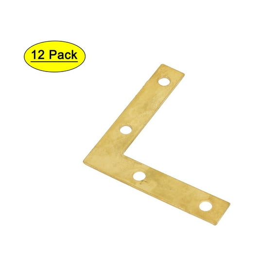 Uxcell 50mm x 50mm Angle Brackets Corner Braces Flat L Shape Repair Plates 12pcs