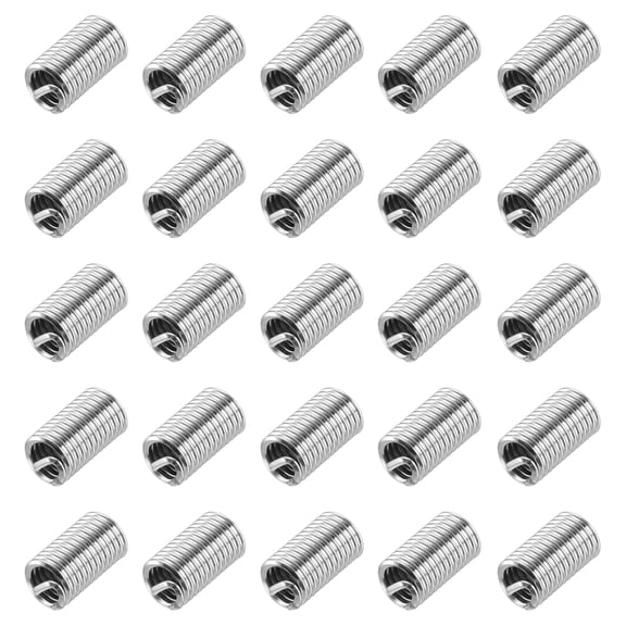 Uxcell 50pcs 1/4-20 UNC 3D Wire Thread Inserts 304 Stainless Steel Helical Type Repair Kit
