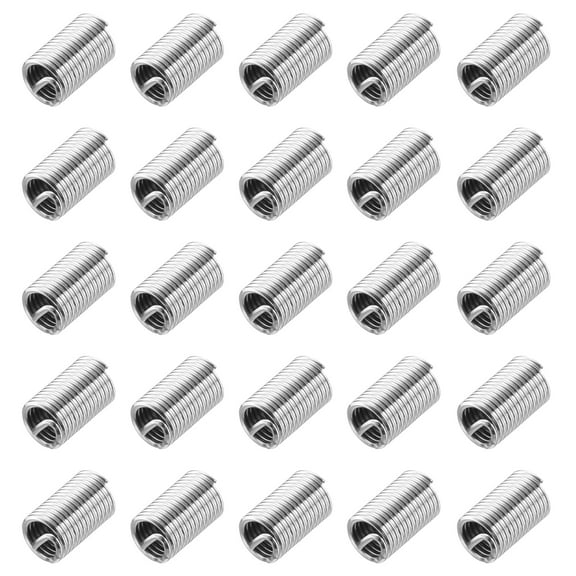 Uxcell 50pcs 10-32 UNF 3D Wire Thread Inserts 304 Stainless Steel Helical Type Repair Kit