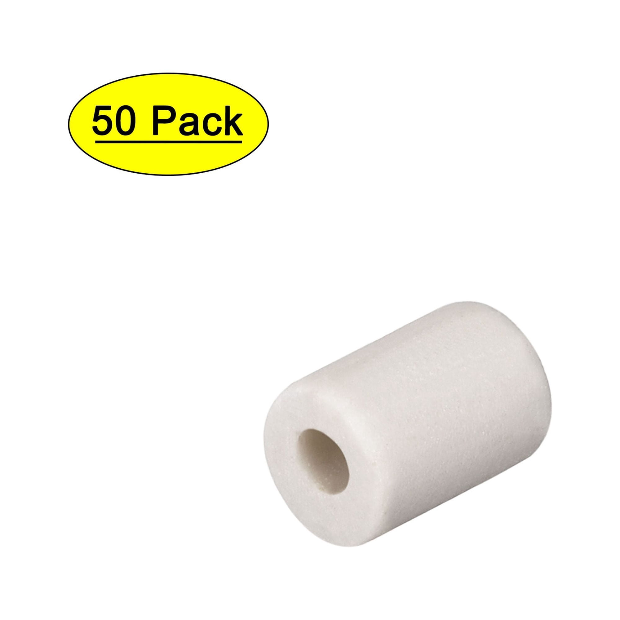 Uxcell 50pcs 1mm Dia Ceramic Tube Insulated Electronic Wire Bundle Heat ...