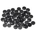 thumbnail image 1 of Uxcell 50Pcs 24L Black Round Sewing Buttons 15mm 5/8" Resin 2-Hole Fish Eye Craft Replacement Button, 1 of 6