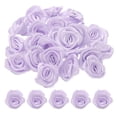 thumbnail image 1 of Uxcell 50pcs 3cm Ribbon Roses for Crafts Artificial Fabric Flowers, Purple, 1 of 5