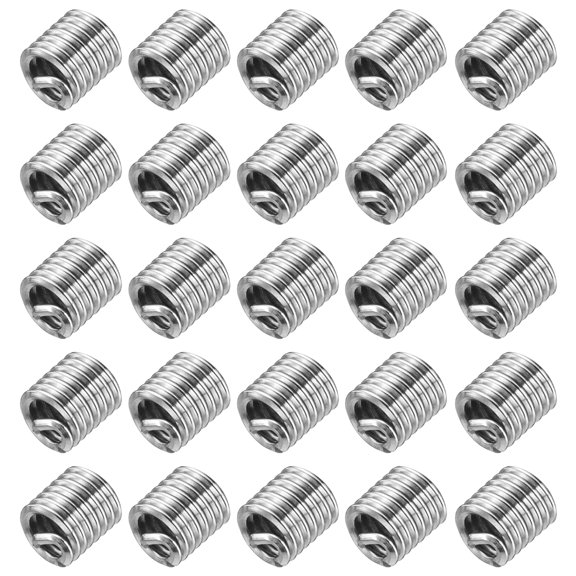 Uxcell 50pcs 4-40 UNC 1.5D Wire Thread Inserts 304 Stainless Steel Helical Type Repair Kit