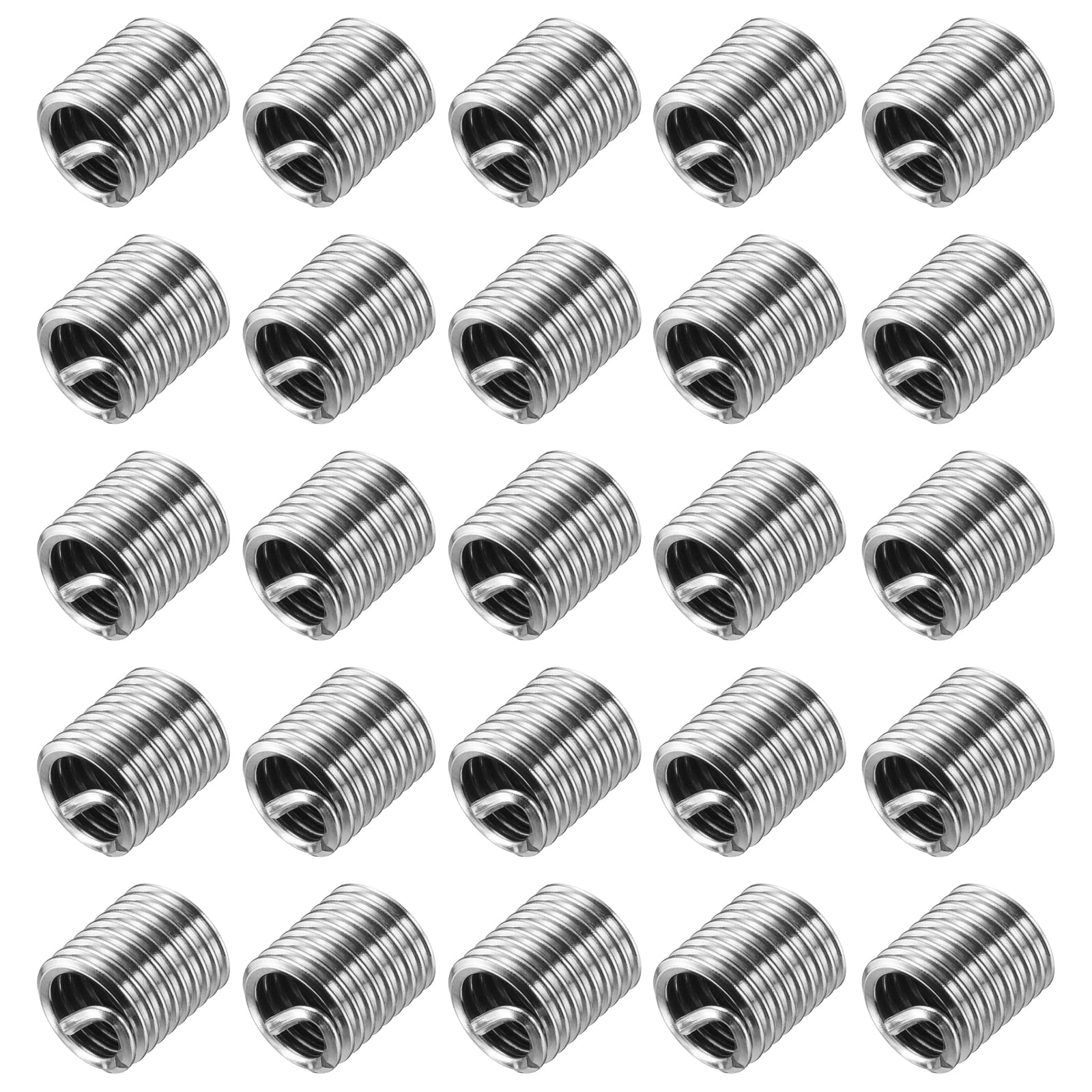 Uxcell 50pcs 5/16-18 UNC 2D Wire Thread Inserts 304 Stainless Steel ...
