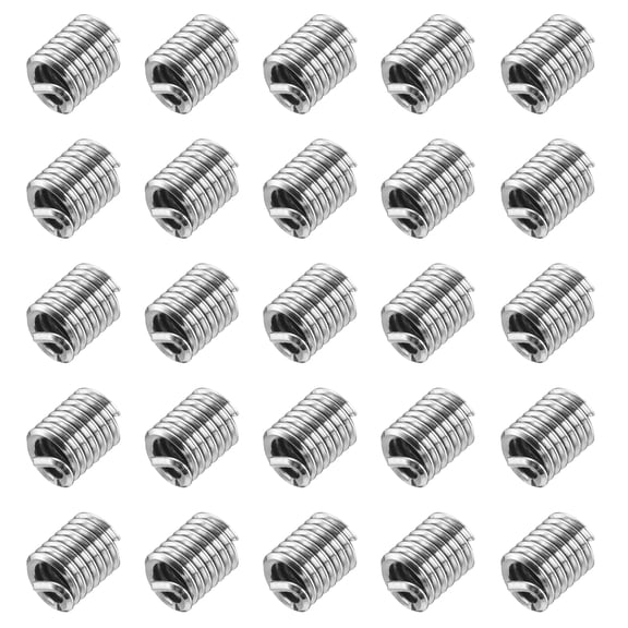 Uxcell 50pcs 6-32 UNC 1.5D Wire Thread Inserts 304 Stainless Steel Helical Type Repair Kit