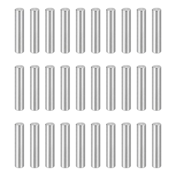 Uxcell 50pcs Dowel Pins M3(3mm) x 14mm 304 Stainless Steel Cylindrical Shelf Support Peg Pin Rod Fasten Elements for Metal Devices Wood Furniture DIY Installation, Silver