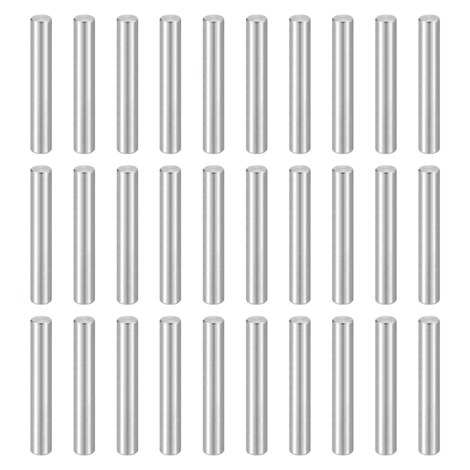 Uxcell 50pcs Dowel Pins M5(5mm) x 40mm 304 Stainless Steel Cylindrical Shelf Support Peg Pin Rod Fasten Elements for Metal Devices Wood Furniture DIY Installation, Silver