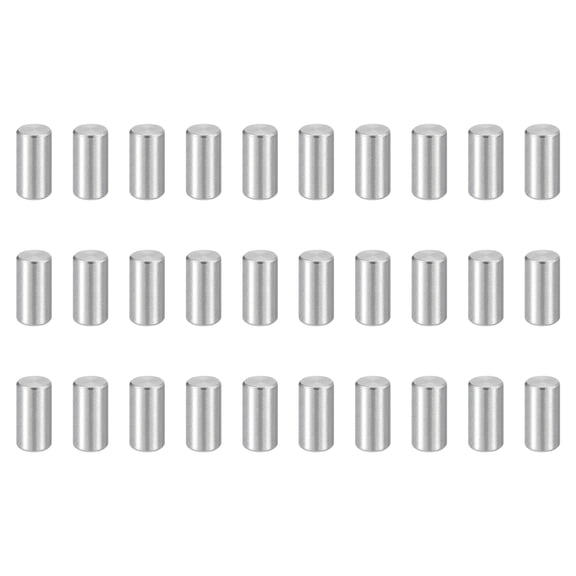 Uxcell 50pcs Dowel Pins M6(6mm) x 12mm 304 Stainless Steel Cylindrical Shelf Support Peg Pin Rod Fasten Elements for Metal Devices Wood Furniture DIY Installation, Silver