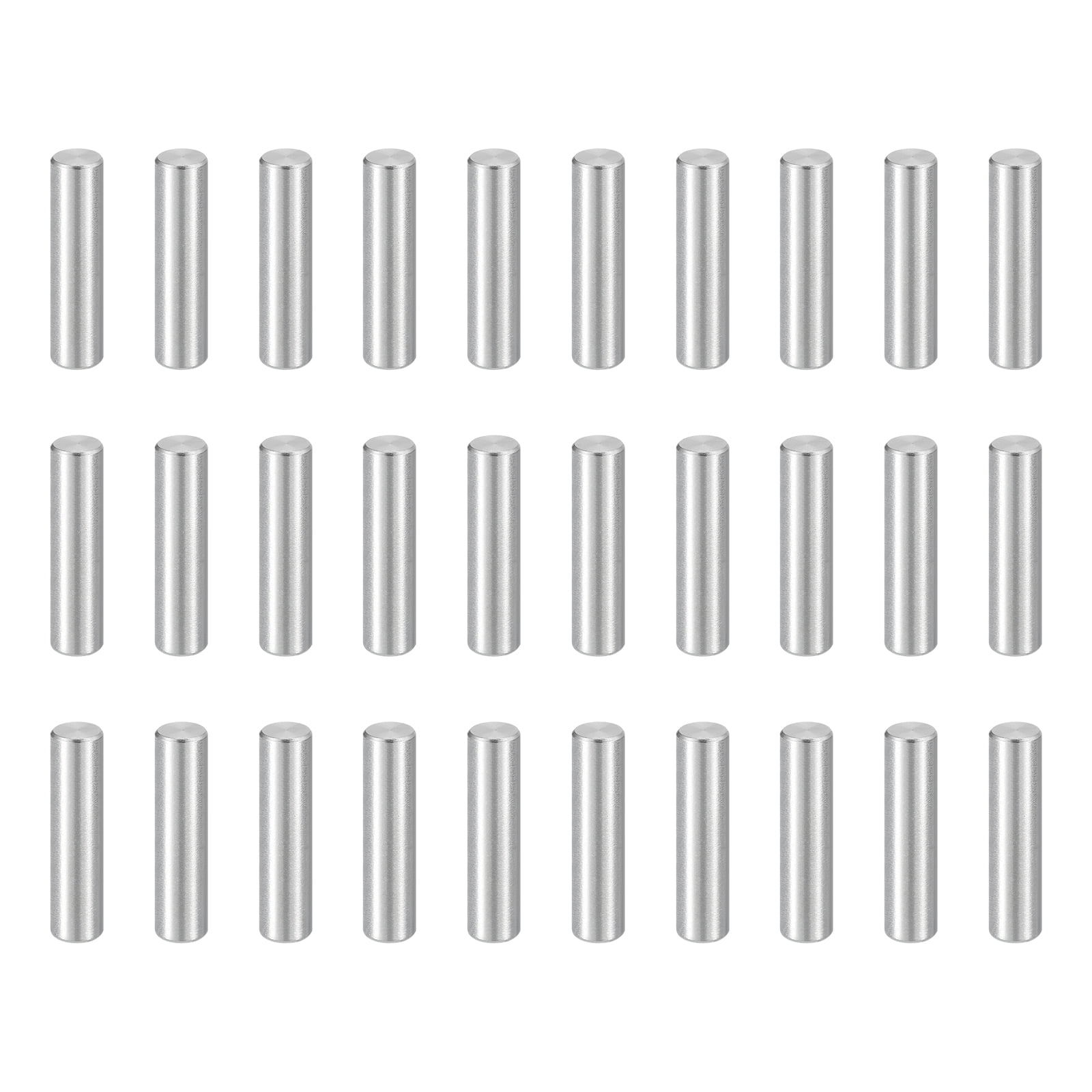 Uxcell 50pcs Dowel Pins M6(6mm) x 28mm 304 Stainless Steel Cylindrical Shelf Support Peg Pin Rod Fasten Elements for Metal Devices Wood Furniture DIY Installation, Silver