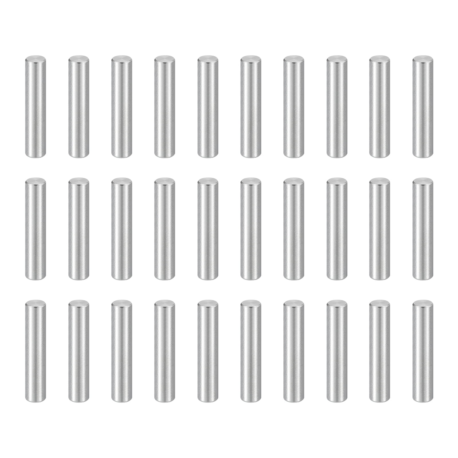 Uxcell 50pcs Dowel Pins M6(6mm) x 32mm 304 Stainless Steel Cylindrical Shelf Support Peg Pin Rod Fasten Elements for Metal Devices Wood Furniture DIY Installation, Silver