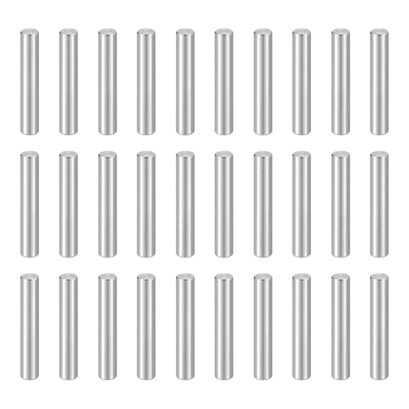 Uxcell 50pcs Dowel Pins M6(6mm) x 35mm 304 Stainless Steel Cylindrical Shelf Support Peg Pin Rod Fasten Elements for Metal Devices Wood Furniture DIY Installation, Silver