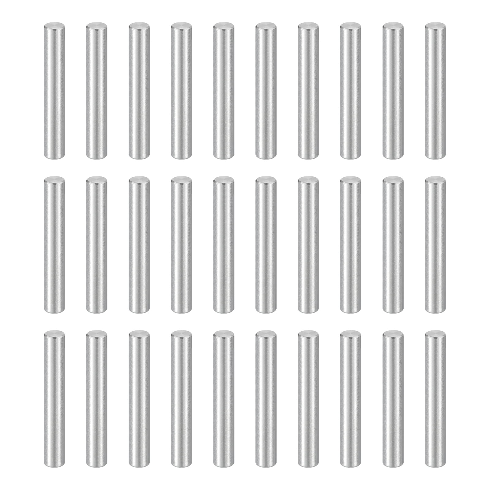 Uxcell 50pcs Dowel Pins M6(6mm) x 40mm 304 Stainless Steel Cylindrical Shelf Support Peg Pin Rod Fasten Elements for Metal Devices Wood Furniture DIY Installation, Silver