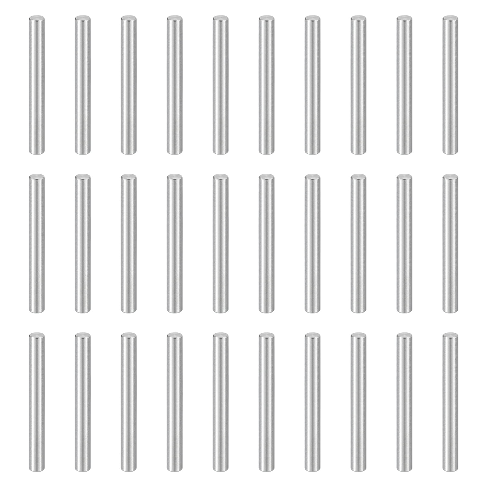 Uxcell 50pcs Dowel Pins M6(6mm) x 55mm 304 Stainless Steel Cylindrical Shelf Support Peg Pin Rod Fasten Elements for Metal Devices Wood Furniture DIY Installation, Silver