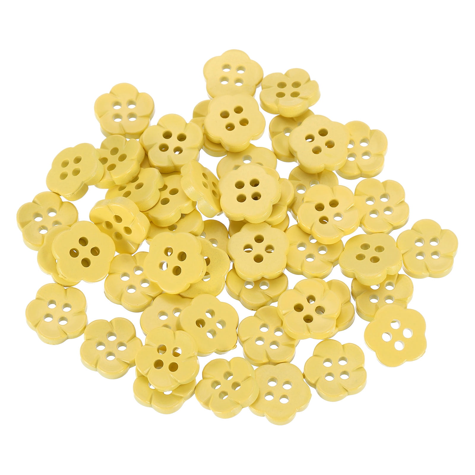 Uxcell 50pcs Flower Buttons 7/16