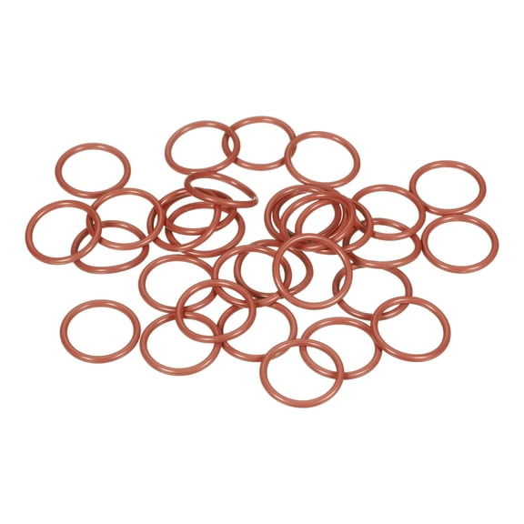 Uxcell 50pcs Fluorine Rubber O-Rings (20mm OD 16mm ID 2mm Width) - Metric FKM Sealing Gasket Plumbing Sealing O Rings, for Fasten Screws Flanges Faucet Pipe Valves, Brown