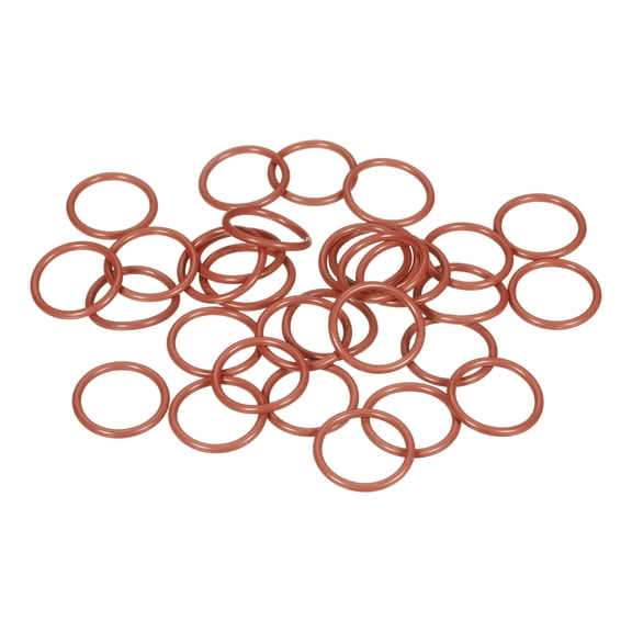 Uxcell 50pcs Fluorine Rubber O-Rings (22mm OD 18mm ID 2mm Width) - Metric FKM Sealing Gasket Plumbing Sealing O Rings, for Fasten Screws Flanges Faucet Pipe Valves, Brown