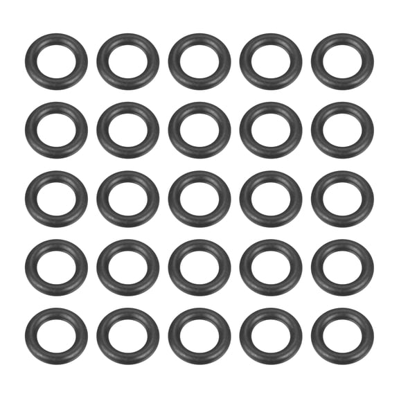 Uxcell 50pcs Nitrile Rubber O-Rings 11mm OD 6.2mm ID 2.4mm Width Metric Buna-N NBR Sealing Gasket Plumbing Sealing Repair O Rings for Car Auto Vehicle Repair Faucet Air Gas