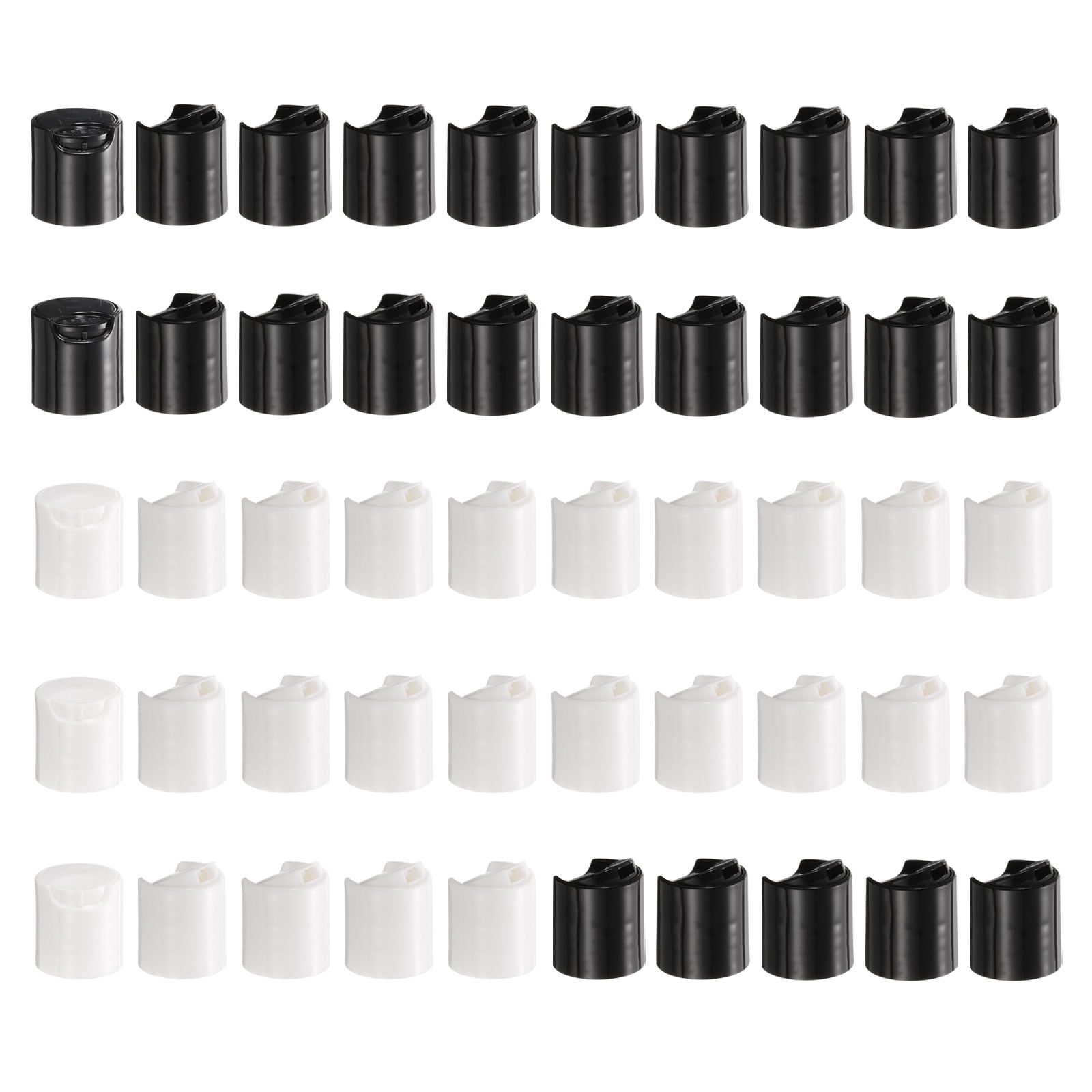Uxcell 50pcs PP Plastic Disc Top Caps, 18/410 Replacement Press Caps ...