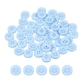 thumbnail image 1 of Uxcell 50pcs Sewing Button 11mm 4 Holes Resin Round Crafting Buttons, Blue, 1 of 6
