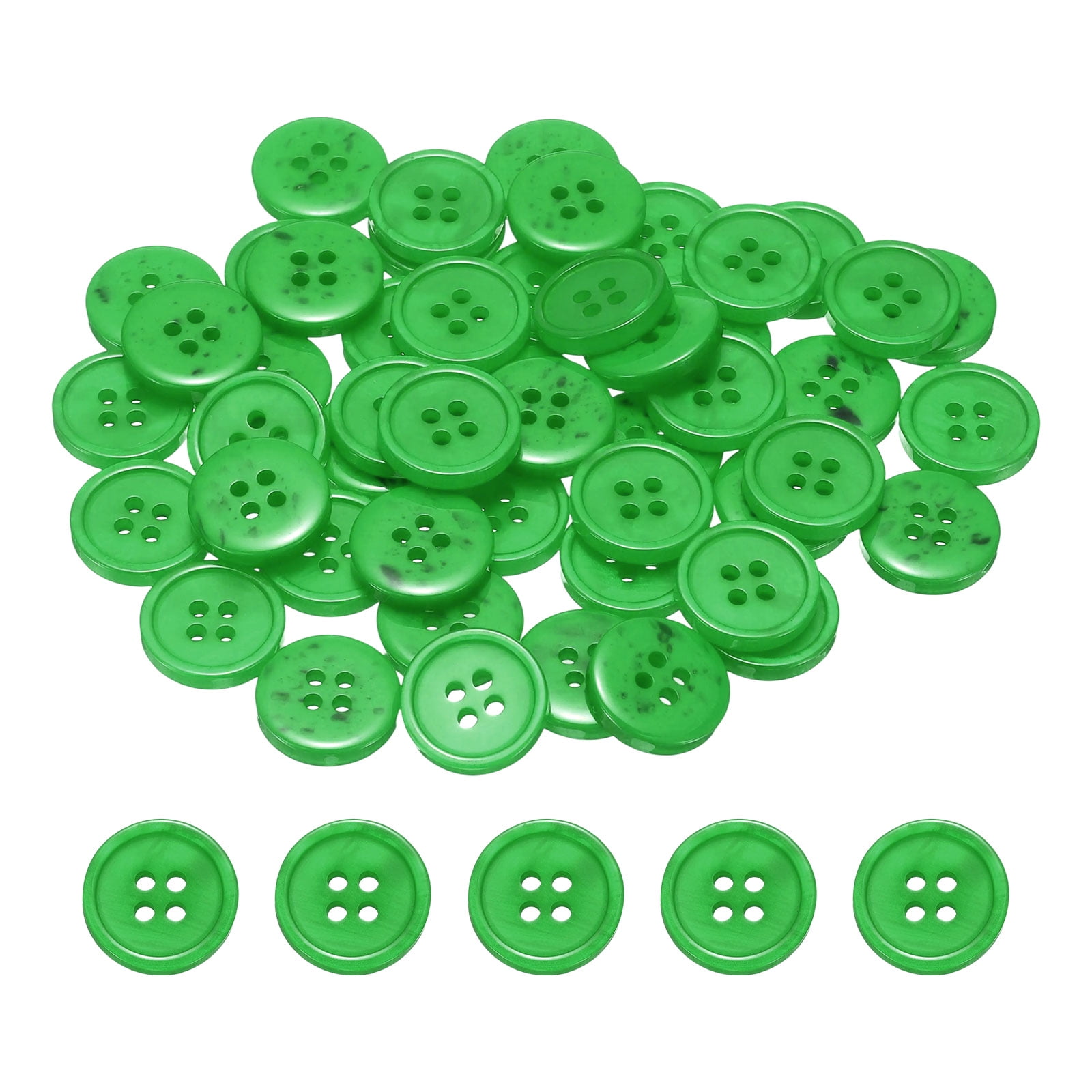 Uxcell 50pcs Sewing Button 18mm 4 Holes Resin Round Crafting Buttons ...