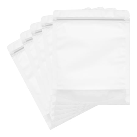 Unique Bargains 50pcs Stand Up Pouch Bags, 10.2' x 7.1' Reusable Food Storage Bags For Dried Fruit, Coffee Bean, Nuts, Matte
