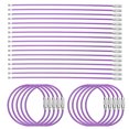 thumbnail image 1 of Uxcell 50pcs Wire Keychain Cable 6" Plastic Coated 2mm Stainless Steel Key Ring Cable Loop Rings Purple, 1 of 7