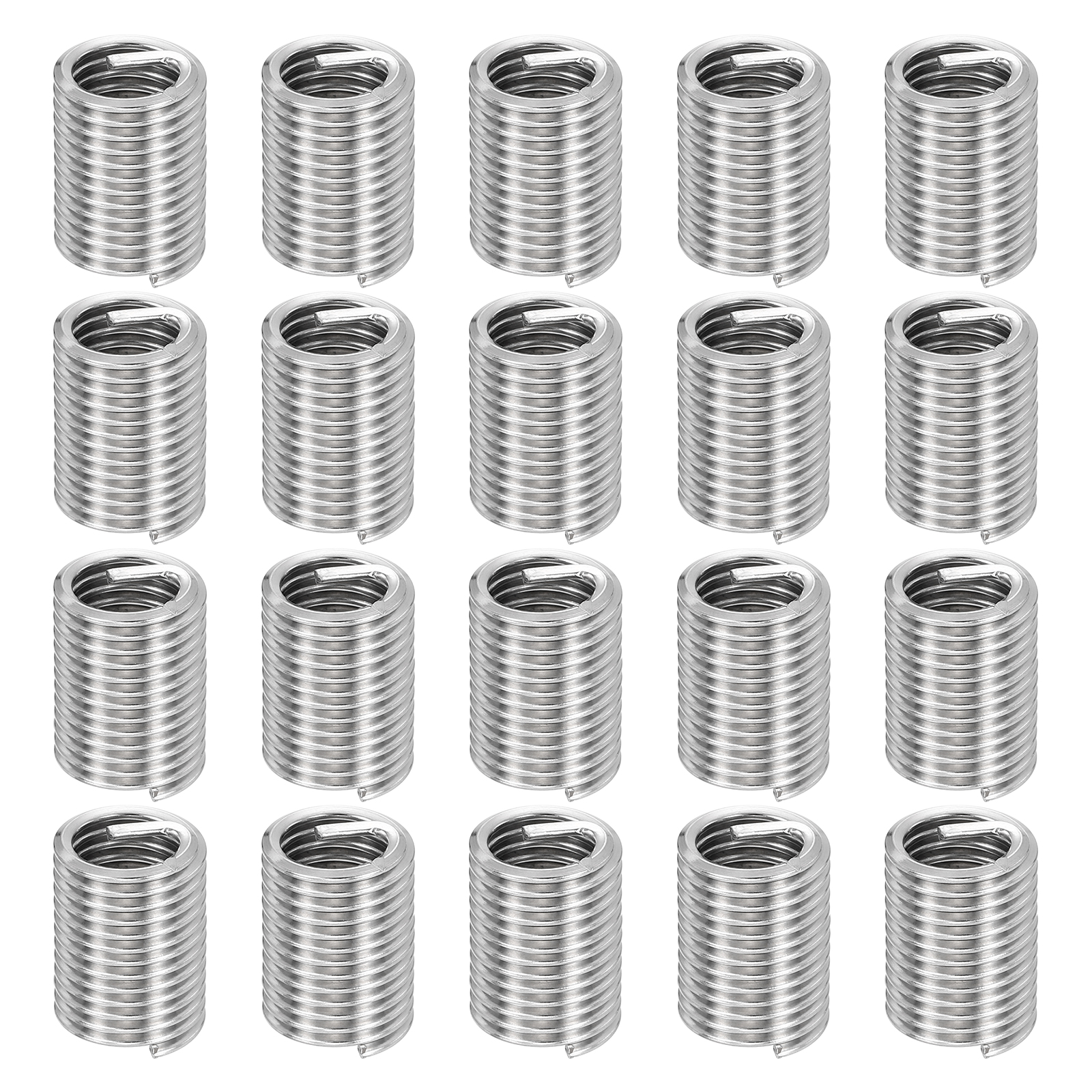 Uxcell 50pcs Wire Thread Inserts M10 x 1.5 x 2.5D Metric Helical Threaded Sleeve