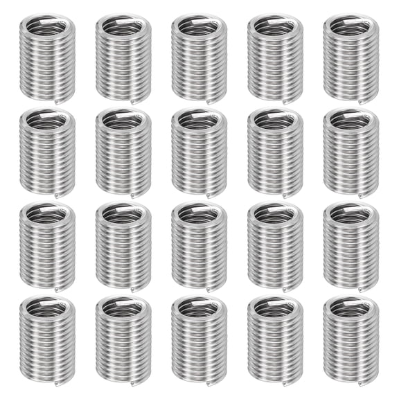 Uxcell 50pcs Wire Thread Inserts M10 x 1.5 x 2.5D Metric Helical Threaded Sleeve