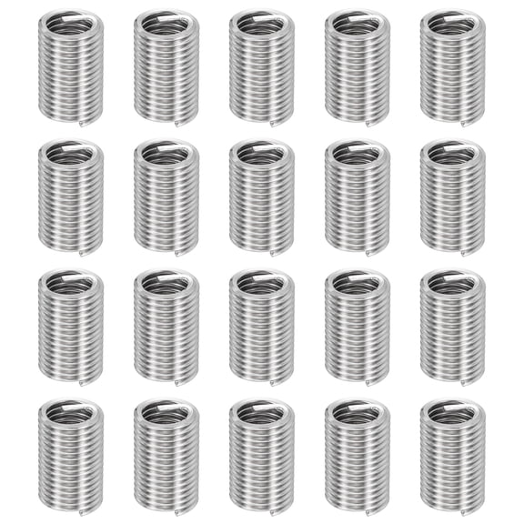 Uxcell 50pcs Wire Thread Inserts M10 x 1.5 x 3D Metric Helical Threaded Sleeve