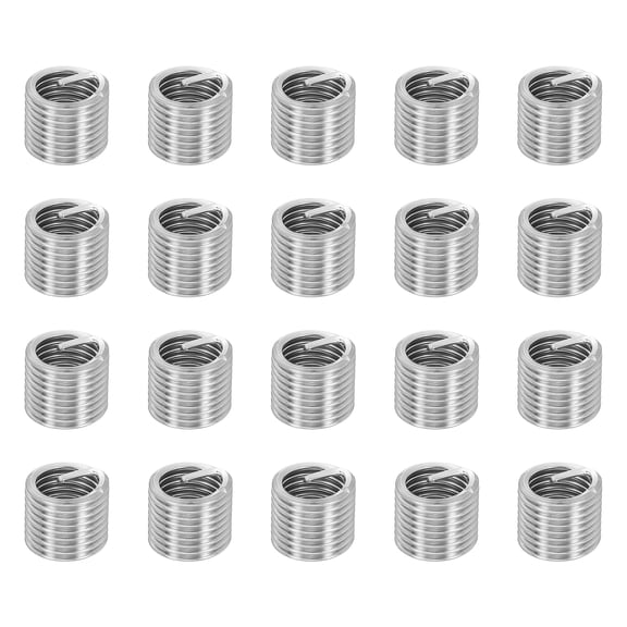 Uxcell 50pcs Wire Thread Inserts M12 x 1.75 x 1.5D Metric Helical Threaded Sleeve