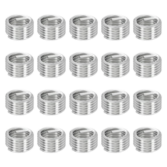 Uxcell 50pcs Wire Thread Inserts M12 x 1.75 x 1D Metric Helical Threaded Sleeve