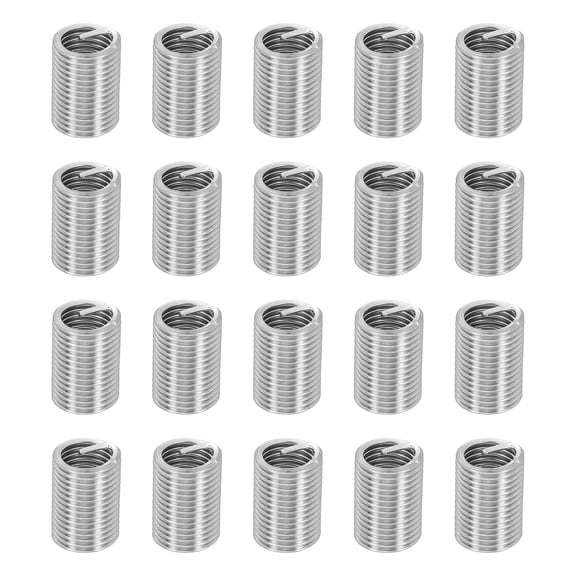 Uxcell 50pcs Wire Thread Inserts M12 x 1.75 x 2.5D Metric Helical Threaded Sleeve