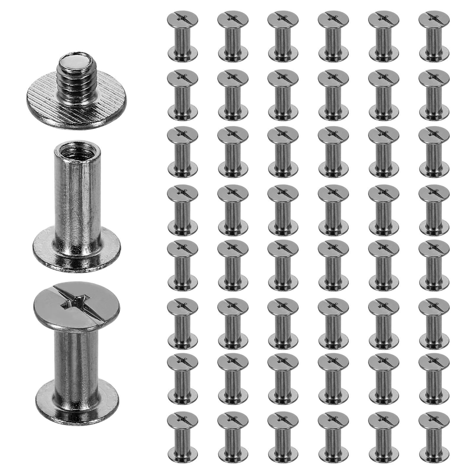 Novel Rivet Uxcell 50set Chicago Screw M5 x 12mm 14mm Length Metal Phillips Nail ...