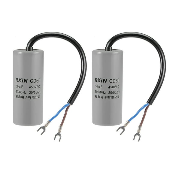Uxcell 50uf AC 450V 50/60 Hz CD60 Motor Star Capacitor 2 Pack