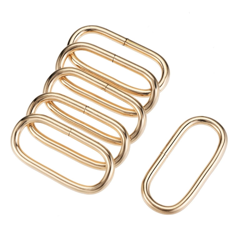 Uxcell 50x19mm Oval Buckles Iron Electroplating Gold Tone 6 Pack