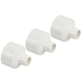 thumbnail image 1 of Uxcell Polyvinyl Chloride Reducer Pipe Fitting 1.97 inch x 0.79 inch 3 Pack Straight Coupling Adapter Connector White, 1 of 5