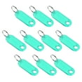 thumbnail image 1 of Uxcell 50x20mm Plastic Key Tags with Split Keyring Green 10 Count, 1 of 4