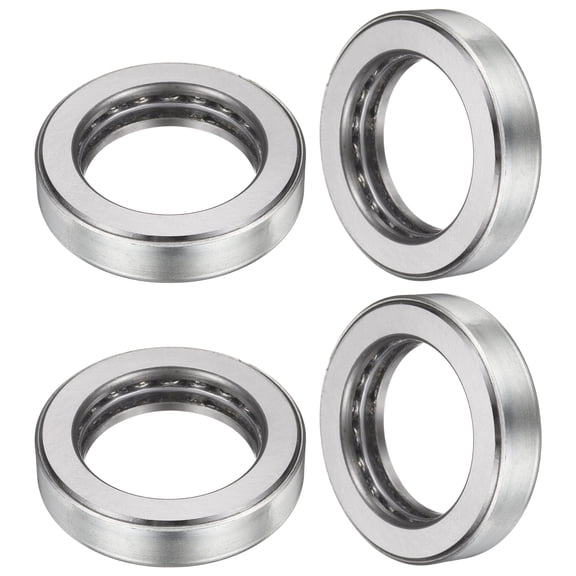 Uxcell 51108 Thrust Bearing, 4pack Thrust Tapered Roller Bearings Full Complement of Balls Case Hardened Chrome Steel, 1.57" Bore x 2.44" OD x 0.55" Width (One-Piece)