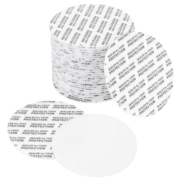 Uxcell Foam Lid Liner Adhesive Round PS Pressure Sensitive Seals Cap Liners for Jar Bottle 2.01" 80 Pcs Black