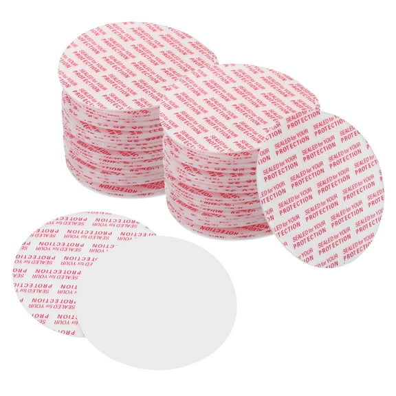Uxcell 51mm/2" Foam Lid Liner, 300Pcs PS Resistant Pressure Sensitive Seal White Red