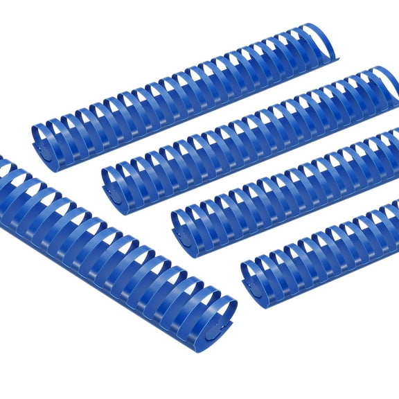 Uxcell 51mm (2") Plastic Binding Combs, 10 Pcs 21 Rings Comb Binding Spines 450 Sheet Capacity Letter Size for Binding Paper Sheets, Blue