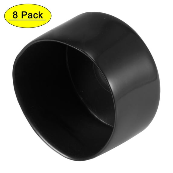 Uxcell 52mm ID Black Screw Thread Protectors Vinyl End Caps 8 Pack