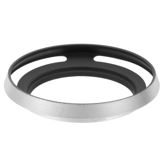 Uxcell 52mm Lens Hood, Universal Metal Thin Hollow Screw-in Vented Lens Hood, Silver